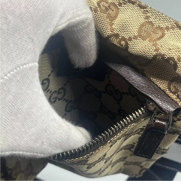 GUCCI GG Belt Bag Monogram Canvas Beige Bum Bag Fanny Pack Waist Bag - Picture 8 of 16